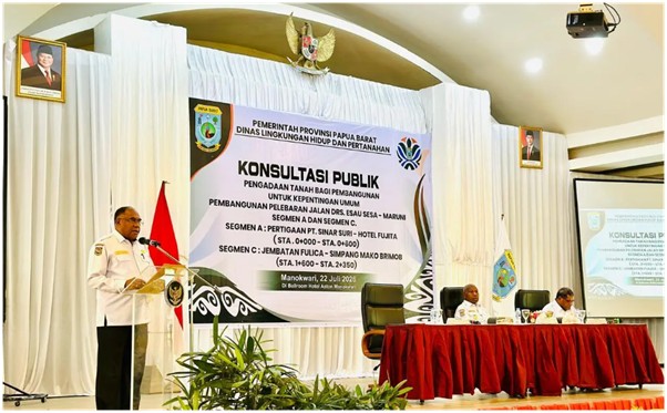 DLHP Papua Barat Gelar Konsultasi Publik, Dukung Percepatan Pelebaran Jalan Esau Sesa–Maruni